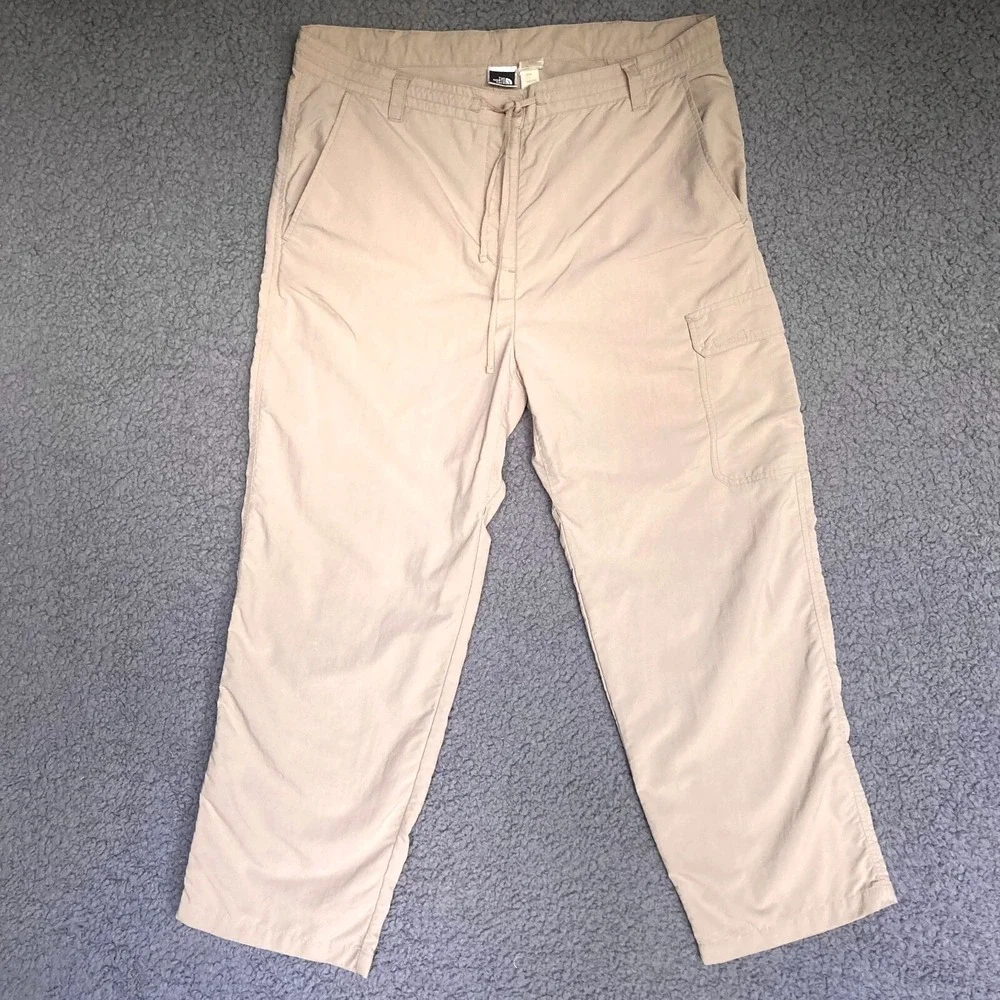 VTG The North Face Technical Hiking Khaki Nylon Cargo Pant Mens XL 38 38x29 $115